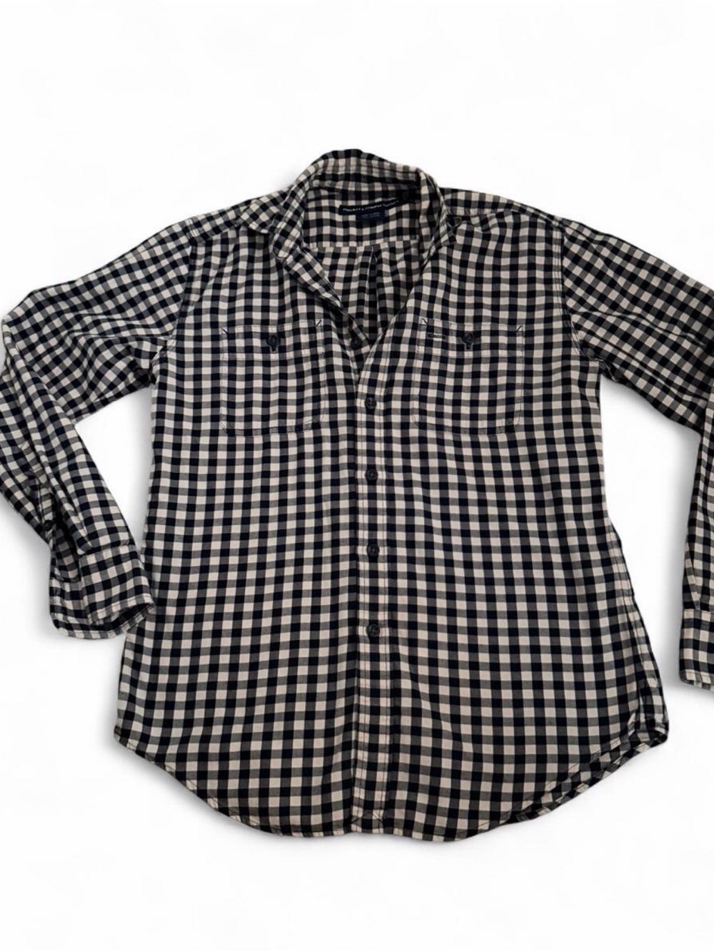 Ralph Lauren Black & White Gingham Button-Down Shirt